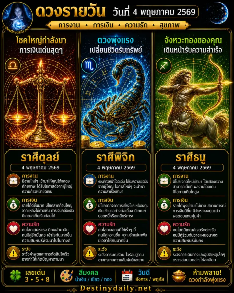 ดูดวงรายวัน