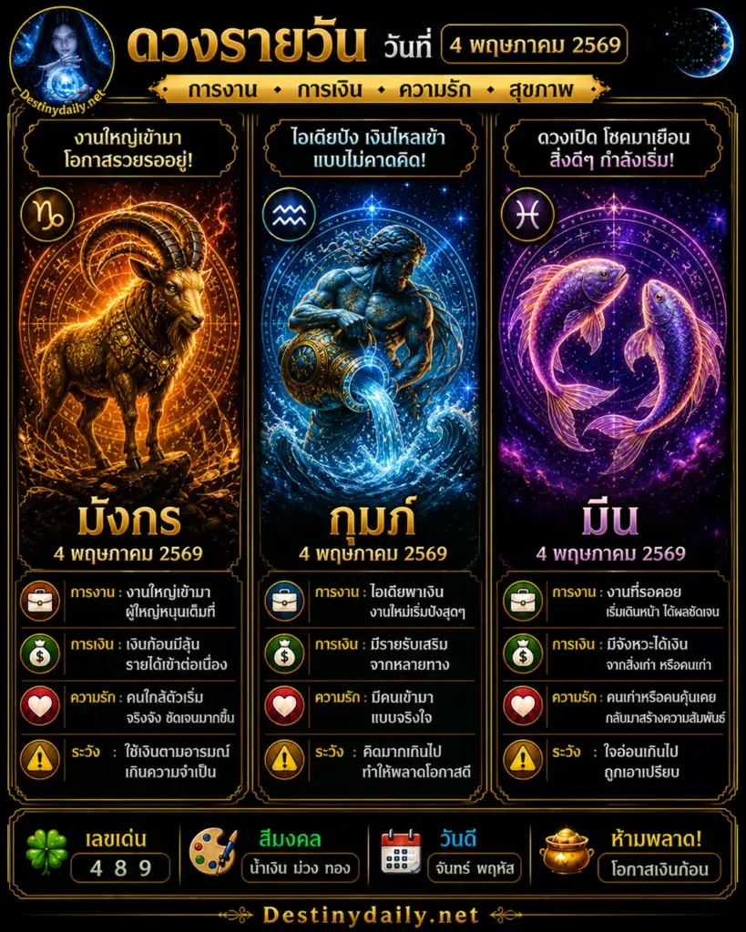 ดูดวงรายวัน