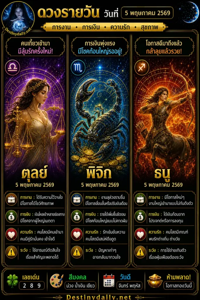 ดูดวงรายวัน