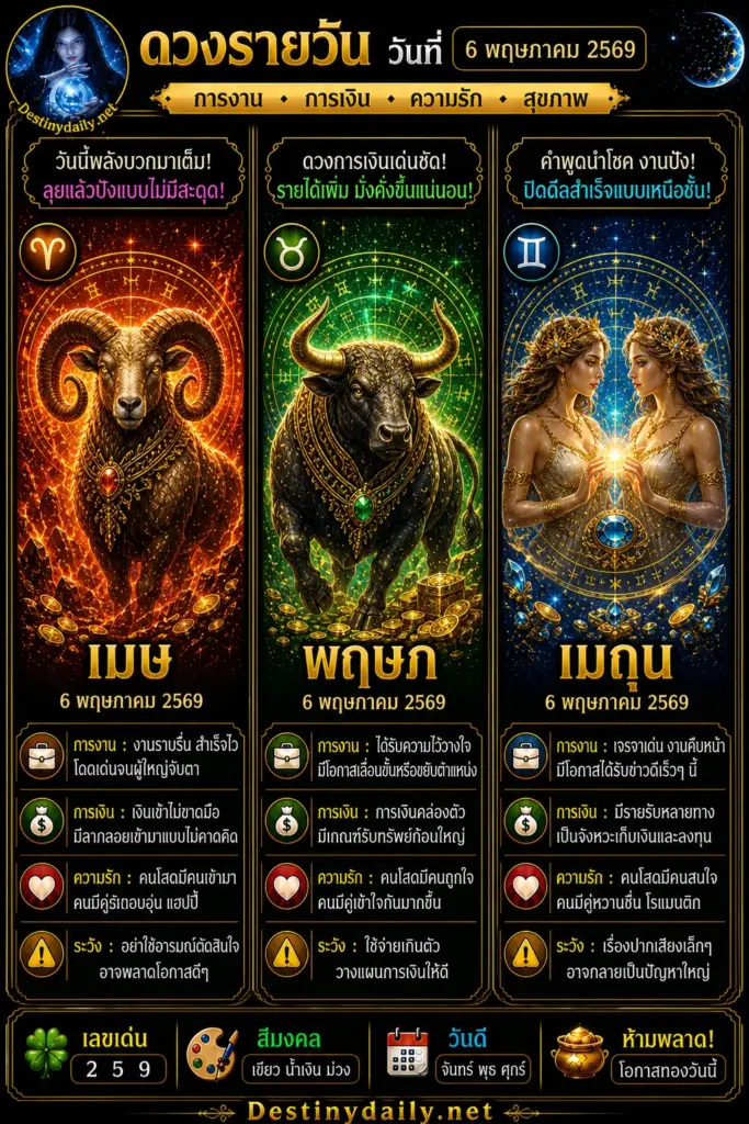 ดูดวงรายวัน